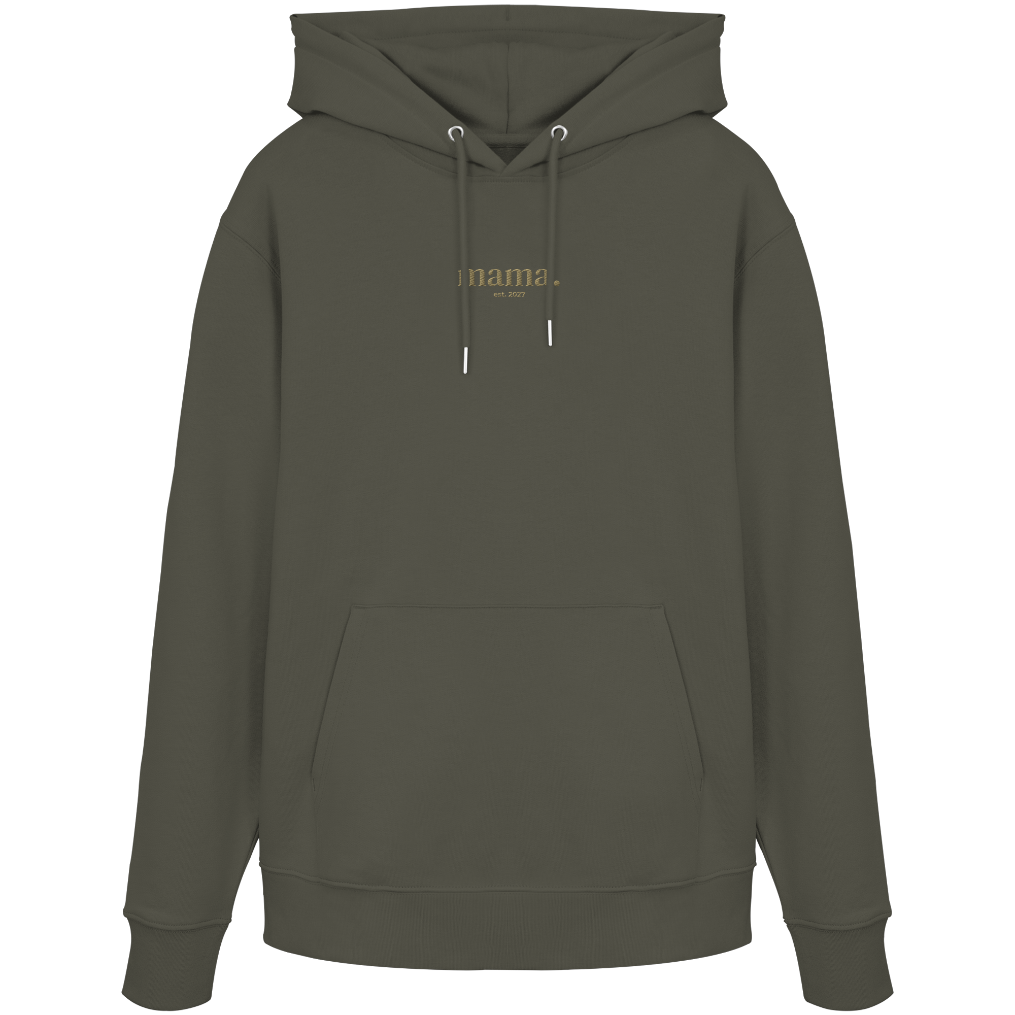 Hoodie / mama. - est. 2027 (gold gestickt)  - Organic Hoodie